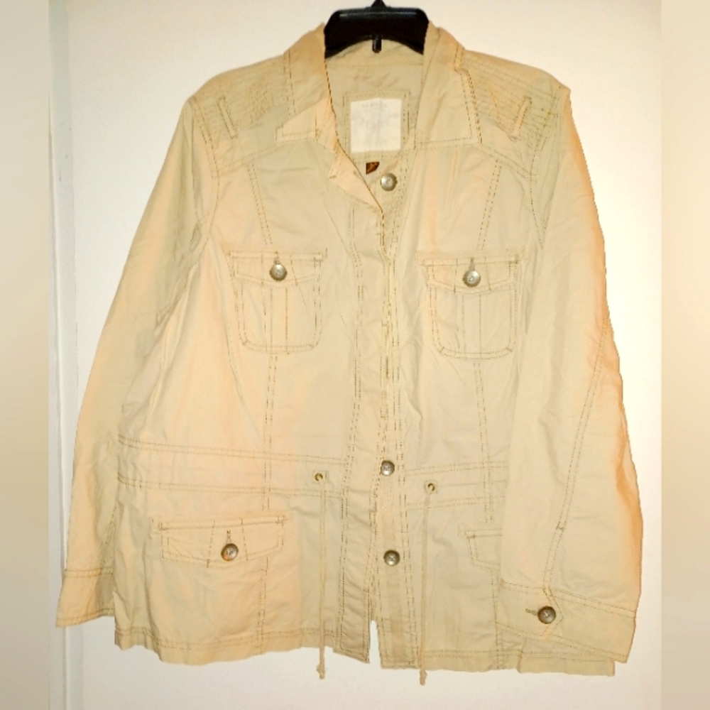 Sonoma 100% Cotton Khaki Leightweight Jacket.   Size 2X